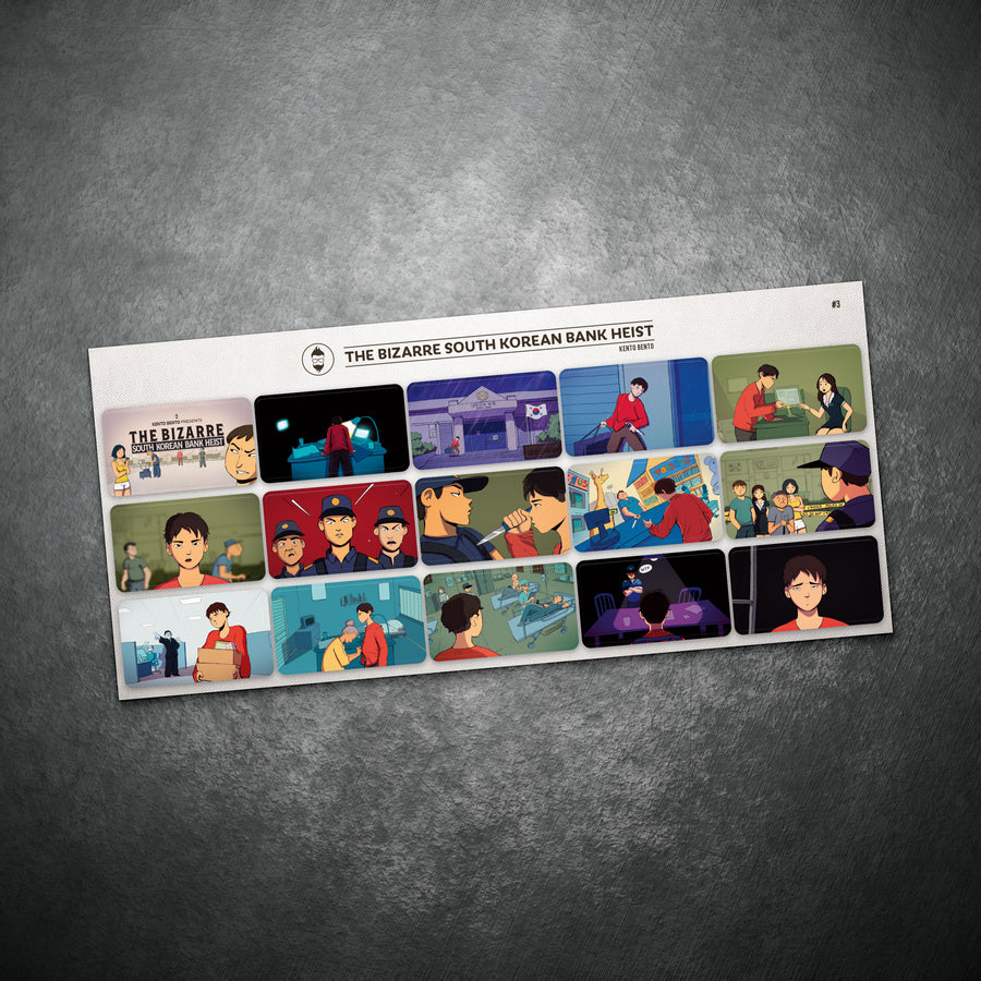 Kento Bento 'The Bizarre South Korean Bank Heist' Sticker Set